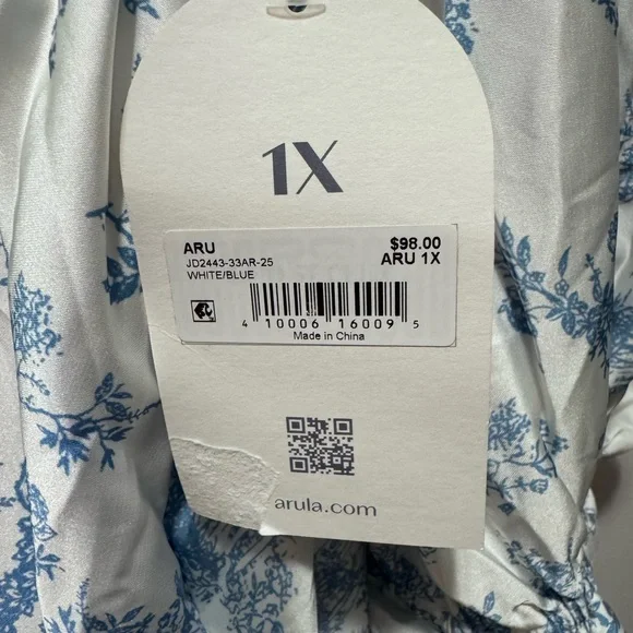 ARULA Blue and White Floral Mini Dress - Picture 2 of 8